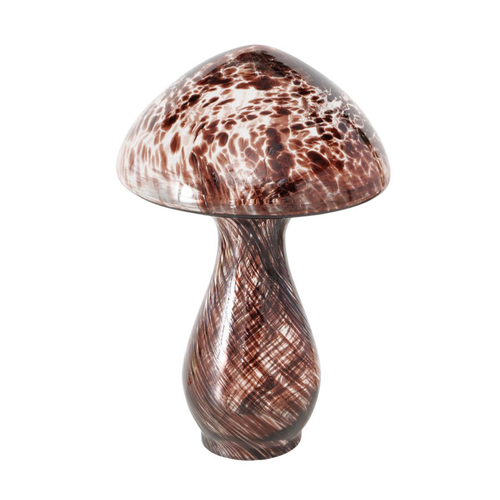 Visuel 1 du produit Champignon décoratif coloris marron en verre - Ø 12 cm
