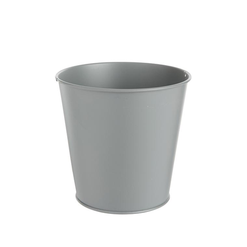 Visuel 1 du produit Cache-pot seau coloris gris en zinc - Ø 16 cm