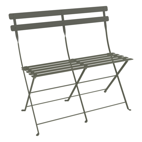 Visuel 1 du produit Banquette bistro 2 places coloris vert en acier Fermob - 88 x 29 cm