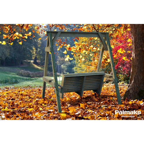 Visuel 3 du produit Balancelle Sigrid en bois traité autoclave Palmako - 193 x 161 cm