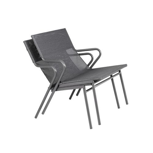 Visuel 4 du produit Fauteuil 1 place Vence Batylin Obsidian coloris gris Lafuma - 68 x 69 x 70 cm