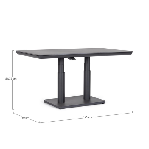 Visuel 2 du produit Table élévatrice en aluminium anthracide et pierre sintérisée Bizzotto Miguel
