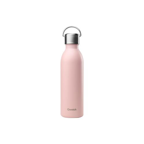 Visuel 1 du produit Bouteille isotherme en inox recyclé Qwetch Active Matt rose pastel - 600 ml