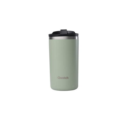 Visuel 1 du produit Mug isotherme en inox recyclé coloris vert tilleul Qwetch Matt Travel - 350 ml