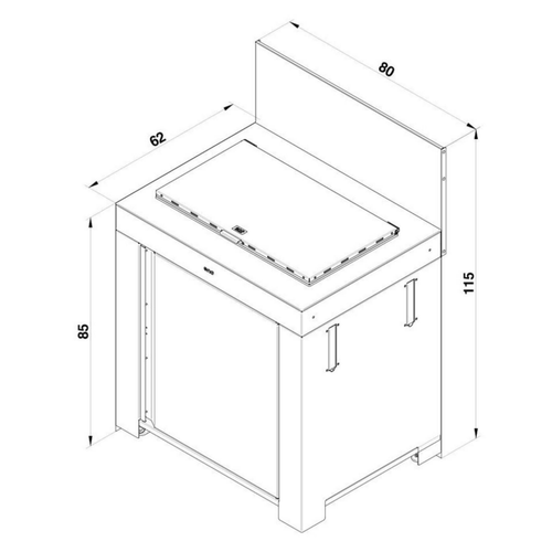 Visuel 4 du produit Module gris cargo pour plancha Eno Tribu et Modulo