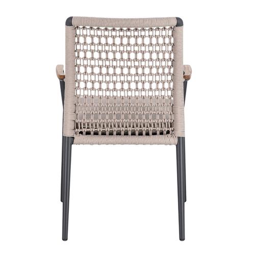 Visuel 3 du produit Fauteuil Maddox alu/teck/corde