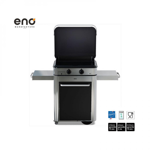 Visuel 1 du produit Plancha gaz sur chariot, 65 cm, noir et inox - ENO Combo ENOSIGN