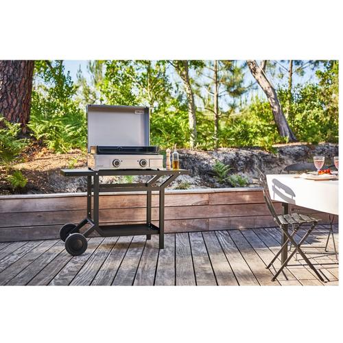 Visuel 6 du produit Plancha électrique en inox et fonte émaillée Forge Adour Modern E 60 - 65,5 x 54,5 x 23,8 cm