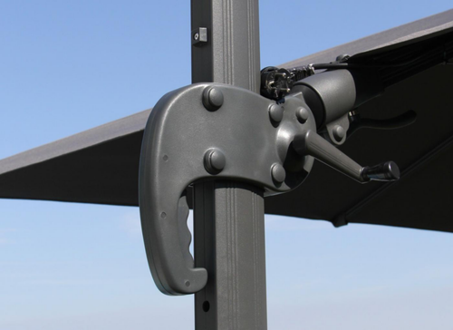 Visuel 5 du produit Parasol déporté, orientable, inclinable et rotatif en aluminium écru PROLOISIRS NH20 - 3x3m