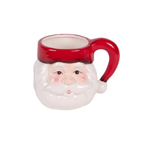 Visuel 2 du produit Mug en céramique rouge 50 cl Père Noël - Ø 8 x H 10 cm