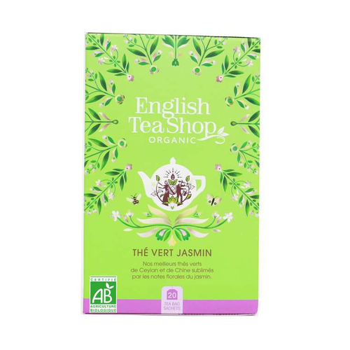 Visuel 1 du produit Thé vert bio au jasmin English Tea Shop - 20 sachets