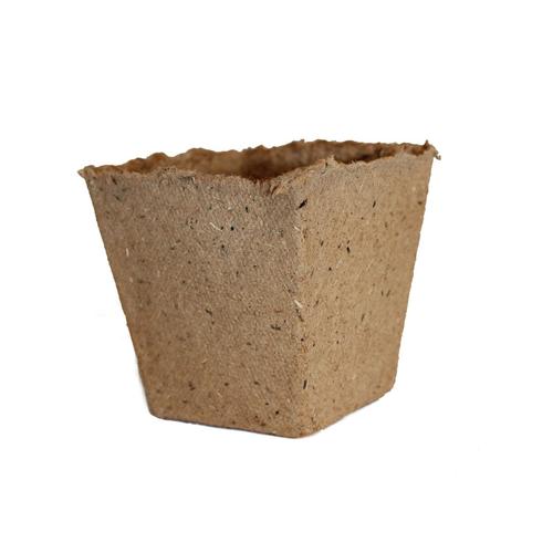 Visuel 1 du produit Lot de 20 godets carrés biodégradables - 8 x 8 cm