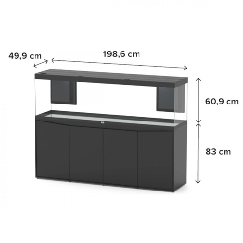 Visuel 2 du produit Aquarium tout équipé gris anthracite mat AQUATLANTIS AQUARIUM Splendid 200 - 604L