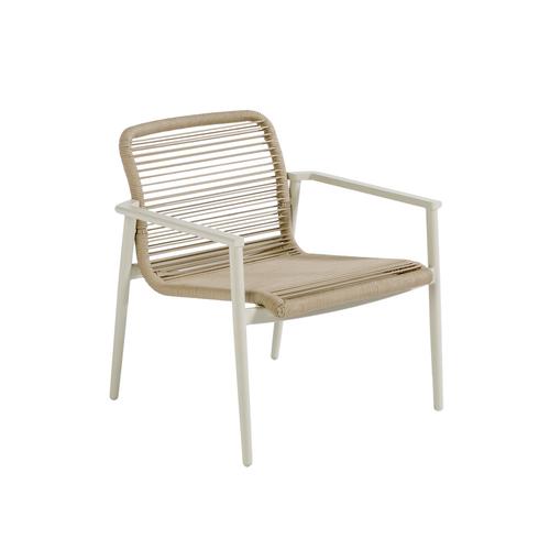 Visuel 1 du produit Fauteuil de jardin coloris beige en aluminium et résine Sollya - 71 x 69 x 72 cm