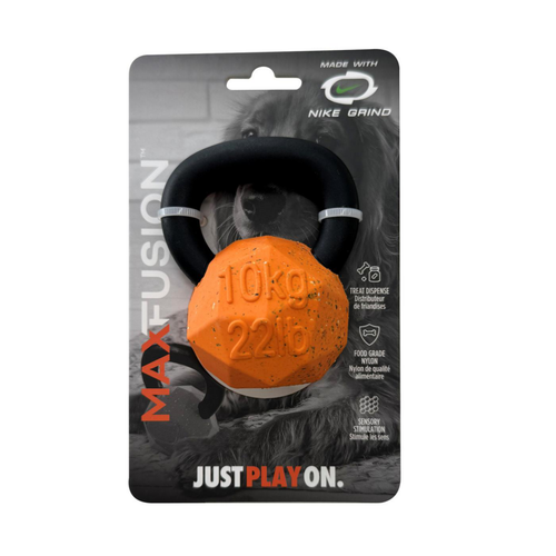 Visuel 2 du produit Jouet pour chien en caoutchouc naturel et Nike Grind coloris orange kettlebell Max Fusion - Taille M