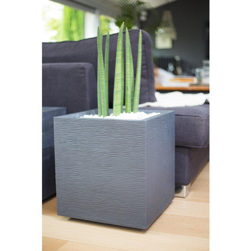 Soucoupe à Pots Carrée Quattro – Anthracite, Plastique Résistant