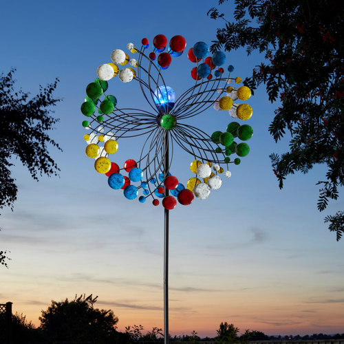 Visuel 3 du produit Eolienne solaire Arlequin coloris multicolore en acier Smartgarden - 213 x 26 x 59 cm