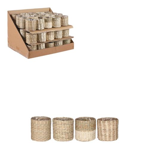 Visuel 1 du produit Cache-pot baby coloris marron en osier Alexis Mica Decorations - 7 x Ø 7 cm