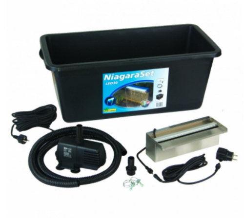 Visuel 2 du produit Kit lame d'eau éclairée LED, UBBINK Niagara Set - 30x12,5cm, livraison incluse