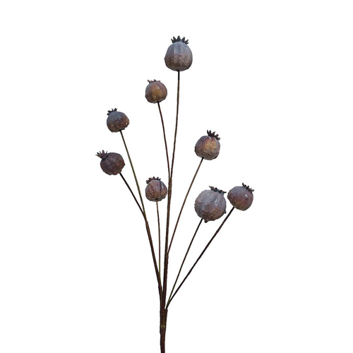 Visuel 1 du produit Tige de pavots pourpre en silicone Naturalys - 66 cm