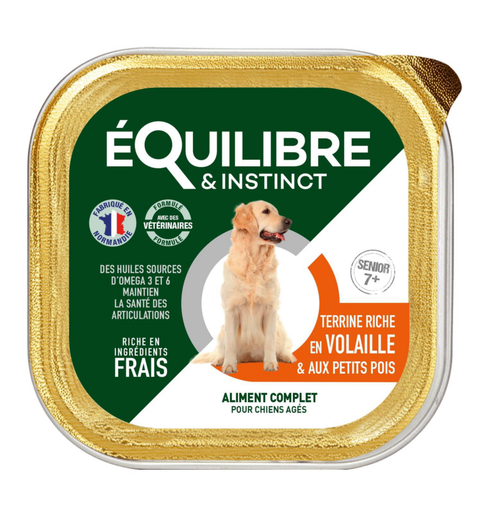 Visuel 2 du produit Pâtée pour chien âgé volaille pois en barquette de 300 g