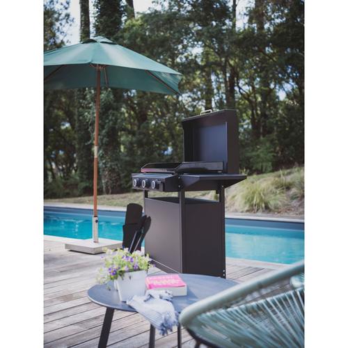 Visuel 4 du produit Capot pour barbecue Origin 75 coloris noir en acier Adour Origin - 78,2 x 48,5 x 11,9 cm