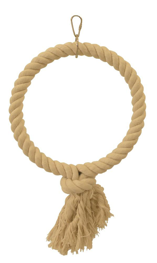 Visuel 1 du produit Anneau pour oiseau exotique en coton coloris beige Tyrol - Ø 22 cm