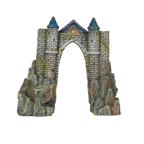 Visuel 1 du produit Décor d’aquarium château Camelot gris Europet Aqua Della - 18,8 cm