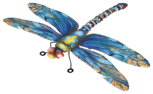 Visuel 1 du produit Libellule en métal multicolore Riviera décor B moyen modèle - 35 cm
