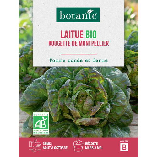 Visuel 1 du produit Graines de laitue rougette de Montpellier bio botanic® - graines à semer