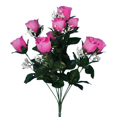 Visuel 1 du produit Bouquet de boutons de rose artificiels x 9