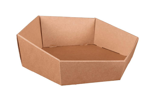 Visuel 1 du produit Corbeille en carton hexagonale Atlanta Cav' Service - 27 x 24 x 6/9 cm