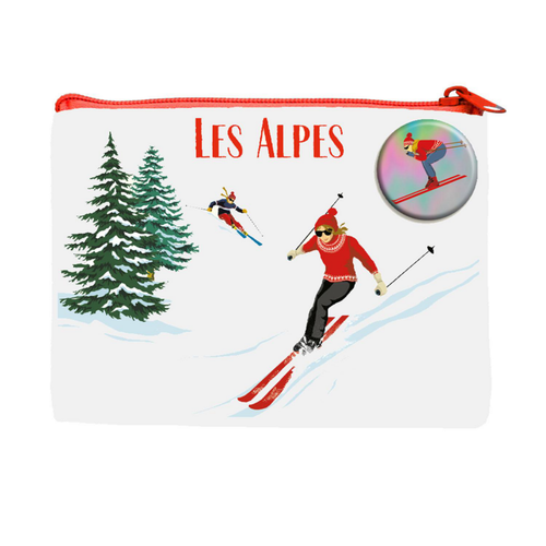 Visuel 1 du produit Mini pochette coloris multicolore Cartes d'Art les Alpes - 12 x 10 cm