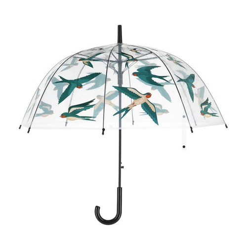 Visuel 1 du produit Parapluie transparent à motif hirondelles bleues - Ø 83 x 81,5 cm
