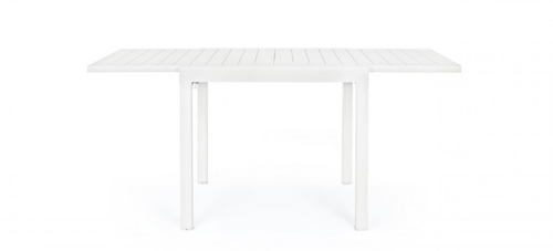 Visuel 2 du produit Table extensible PELAGIUS en aluminium -Blanc - BIZZOTTO - 83/166x80cm