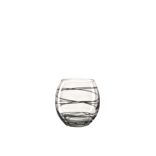 Visuel 1 du produit Verre rond transparent et noir Leonardo Circle - 39 cl