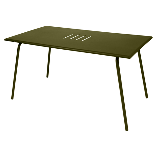 Visuel 1 du produit Table Monceau coloris vert en acier Fermob - 146 x 80 cm