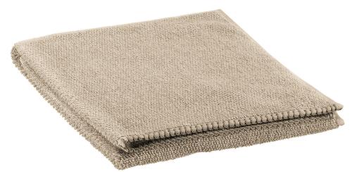 Visuel 1 du produit Serviette de toilette en coton coloris galet Vivaraise Bora - 100 x 50 cm