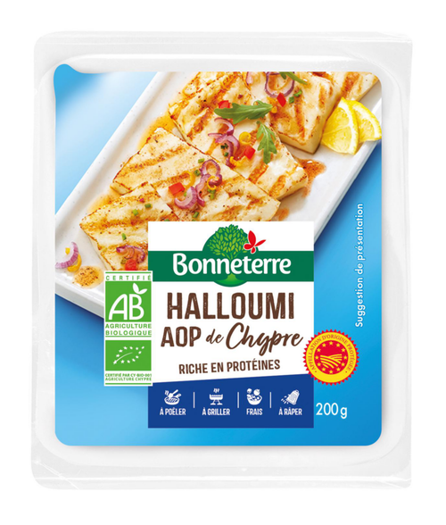 Visuel 1 du produit Halloumi bio AOP de Chypre Bonneterre – 220 g
