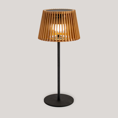 Visuel 3 du produit Lampe solaire Okinawa coloris marron effet blanc chaud en métal Newgarden - 20 à 30 cm