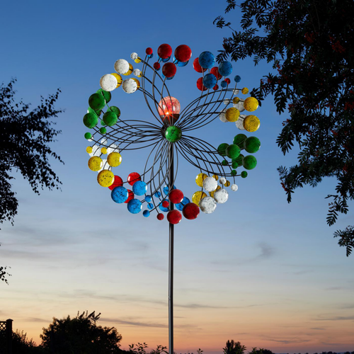 Visuel 4 du produit Eolienne solaire Arlequin coloris multicolore en acier Smartgarden - 213 x 26 x 59 cm