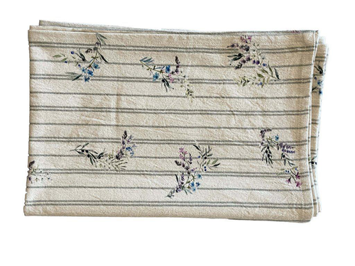 Visuel 1 du produit Chemin de table en coton à motif sauge Lavender - 150 x 50 cm