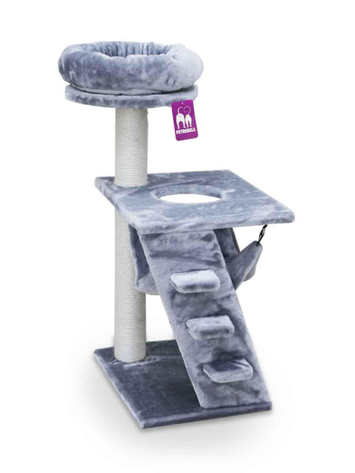 Visuel 1 du produit Arbre à chat coloris gris Petrebels Seattle 89 – 35 x 48 x 89 cm