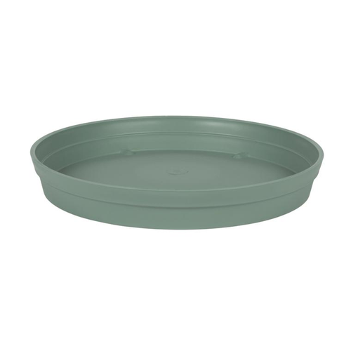 Visuel 1 du produit Soucoupe ronde en polypropylène vert laurier Eda Toscane - Ø 40 cm