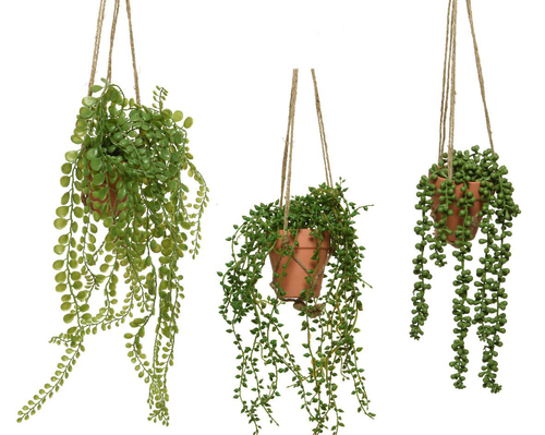 Visuel 1 du produit Plante artificielle verte avec suspension - Ø 10 x H 40 cm