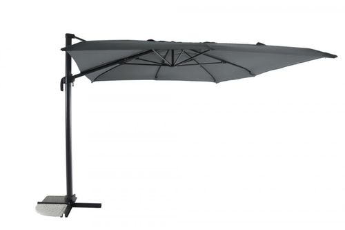 Visuel 1 du produit Parasol déporté inclinable 5 positions, anthracite chiné, MWH - 3m x 4m