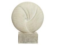 Visuel 1 du produit Statue ronde en fibre argile coloris blanc cassé Decoris - 51 x 25 x 64,5 cm