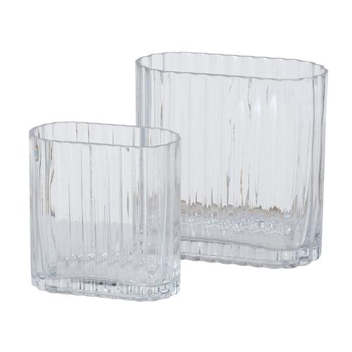 Visuel 1 du produit Vase en verre transparent Tulipa grand modèle - 18 x 9 x H 18 cm