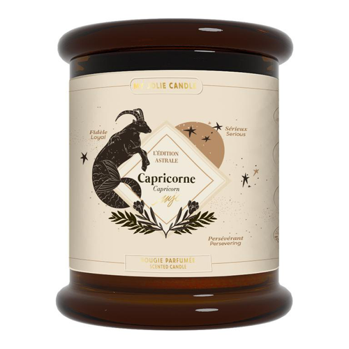 Visuel 1 du produit Bougie parfumée vanille ambre bois de Gaiac My jolie Candle Astrale capricorne - 300 g