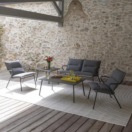Visuel 7 du produit Canapé d'extérieur en aluminium coloris gris Vence BeComfort Lafuma - 123 x 69 x 70 cm